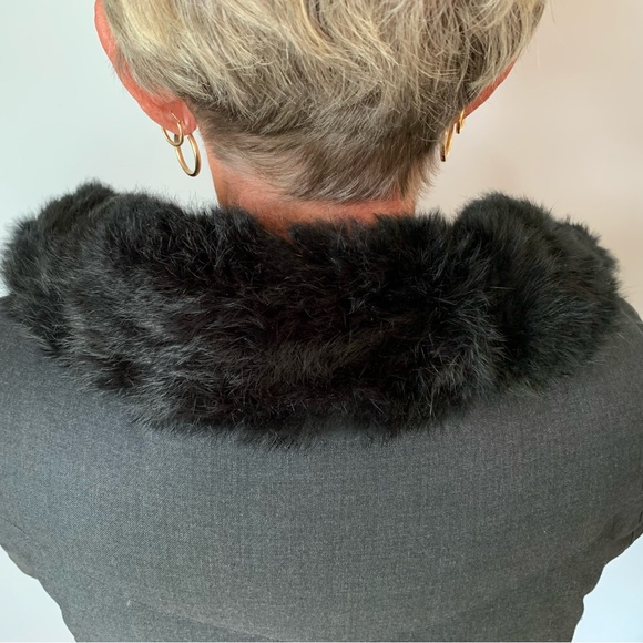 KOOPLES DOWN JACKET VEST GILET DETACH SLEEVES FUR COLLAR DK GREY BLACK STOW HOOD - Picture 8 of 13